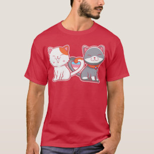 Transgender Pride Cat LGBT Trans Flag T-shirt