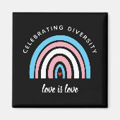 Transgender Pride Celebrity Diversity Love Quote Magneet (Voorkant)