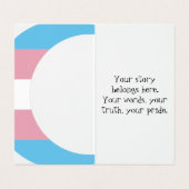 Transgender Pride Crescent Moons Greeting Card Visitekaartjes (Binnenkant ongevouwen)