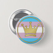 Transgender Pride Crown Ronde Button 5,7 Cm (Voorkant /achterkant)