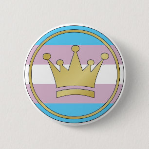 Transgender Pride Crown Ronde Button 5,7 Cm