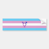 Transgender Pride en Symbool Bumpersticker (Voorkant)