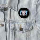 Transgender Pride Exclamatiepunten Ronde Button 5,7 Cm (In situ)