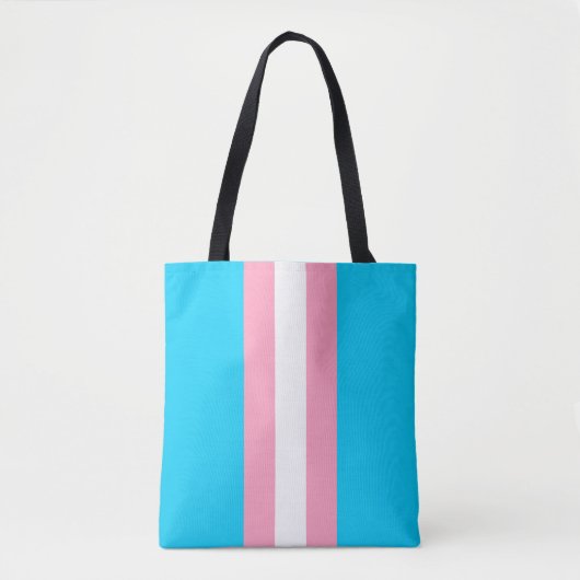 Transgender Pride Flag Bewerkbare tekst Draagtas (Voorkant)
