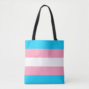 Transgender Pride Flag Blauw Roze Witte Strepen Draagtas