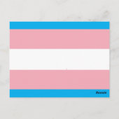 Transgender Pride Flag Briefkaart (Achterkant)