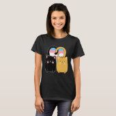 Transgender Pride Flag Cats Heart LGBT Trans T-shirt (Voorkant volledig)