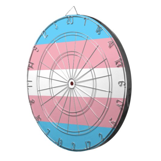 Transgender Pride Flag Dartbord (Voorkant Rechts)