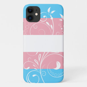 Transgender Pride Flag  Floral Bloom iPhone 11 Hoesje