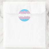 Transgender Pride Flag (Fuzzy) Ronde Sticker (Tas)