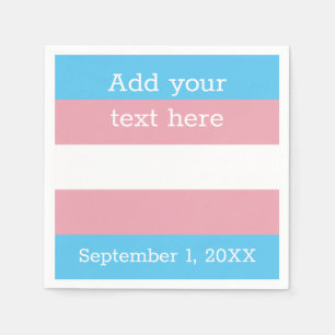 Transgender Pride Flag   Gepersonaliseerd Servet