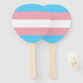 Transgender Pride Flag Handwaaier (Voorkant en achterkant)