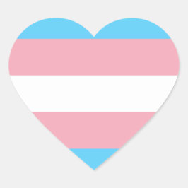 Transgender Pride Flag Hart Sticker