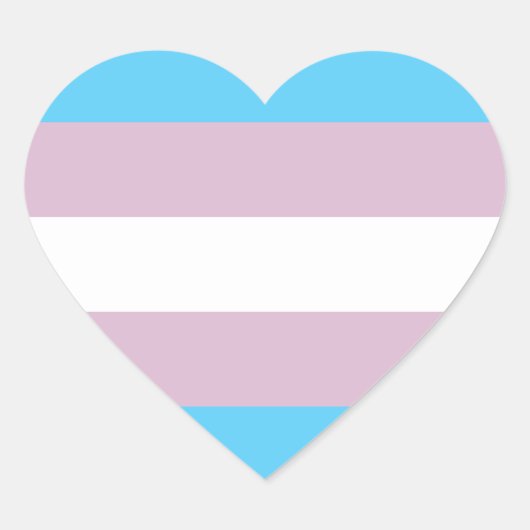 Transgender Pride Flag Hart Sticker (Voorkant)