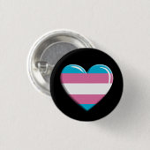 Transgender Pride Flag Heart Shaped Ronde Button 3,2 Cm (Voorkant /achterkant)