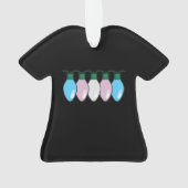 Transgender Pride Flag kerstlampjes Ornament (achterkant)