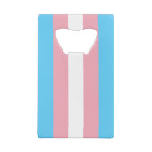 Transgender Pride Flag Kredietkaart Flessenopener (Achterkant)