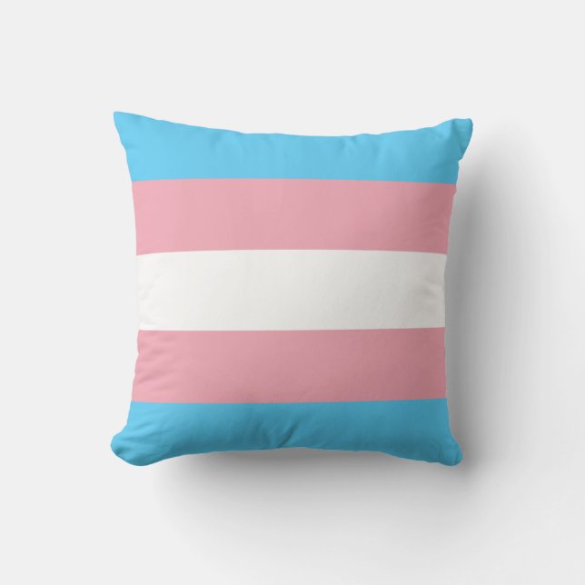 Transgender Pride Flag Kussen (Voorkant)