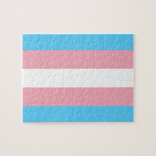 Transgender Pride Flag Legpuzzel (Horizontaal)