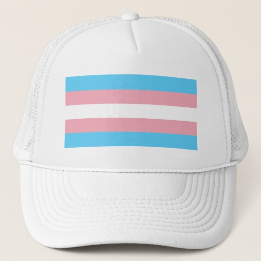 Transgender Pride Flag - LGBT Trans Rainbow Trucker Pet (Voorkant)
