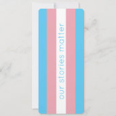 Transgender Pride Flag LGBTQ Typografie Bladwijzer (Voorkant)
