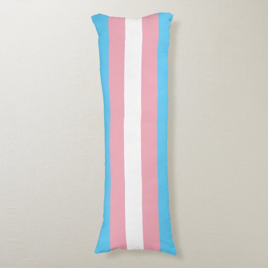 Transgender Pride Flag Lichaamskussen (Voorkant Verticaal)