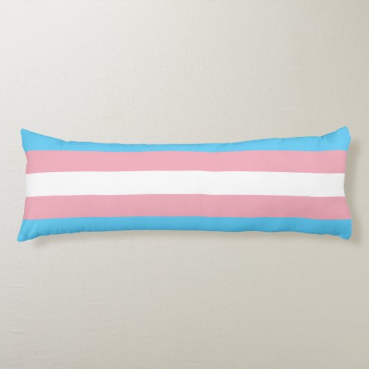 Transgender Pride Flag Lichaamskussen (Voorkant)