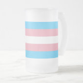 Transgender Pride Flag Matglas Bierpul (Voorkant rechts)
