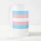 Transgender Pride Flag Matglas Bierpul (Voorkant links)