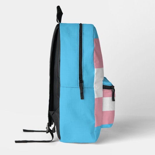 Transgender pride flag met een custom initiaal bedrukte rugzak (Links)