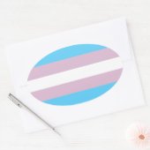 Transgender Pride Flag Ovale Sticker (Envelop)