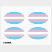 Transgender Pride Flag Ovale Sticker (Vel)