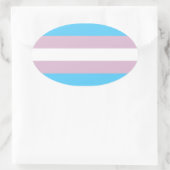 Transgender Pride Flag Ovale Sticker (Tas)