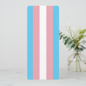 Transgender Pride Flag Pink Blue Notes Bladwijzer (Staand voorkant)