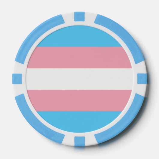 Transgender Pride Flag Poker Chips (Voorkant)