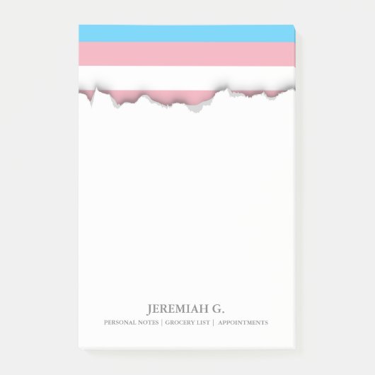 Transgender Pride Flag Post-it® Notes (Voorkant)