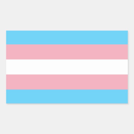 Transgender Pride Flag Rechthoekige Sticker (Voorkant)