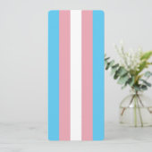 Transgender Pride Flag Roze Blauw Bladwijzer (Staand voorkant)