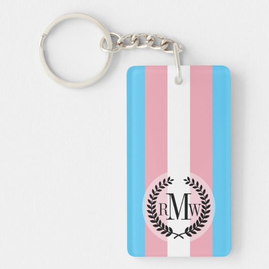 Transgender Pride Flag Sleutelhanger (Voorkant)