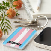 Transgender Pride Flag Sleutelhanger (Voorkant Rechts)