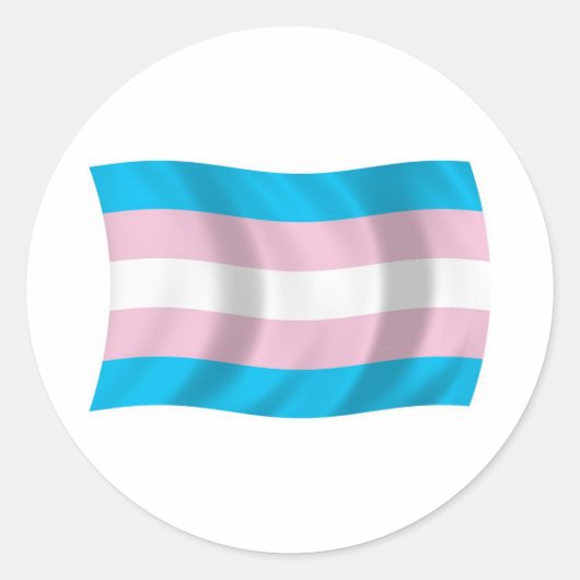 Transgender Pride Flag Sticker (Voorkant)