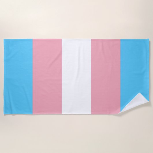Transgender Pride Flag Strandlaken (Voorkant)