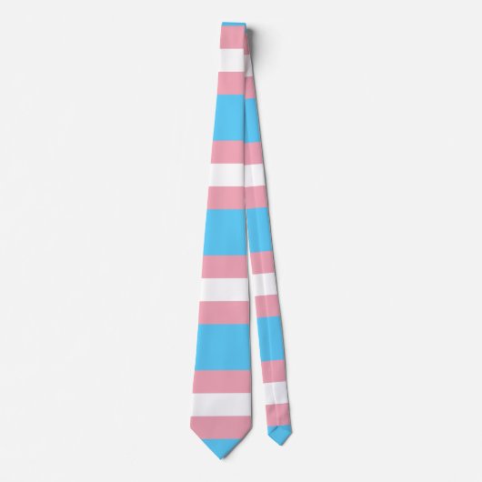 Transgender Pride Flag Stropdas (Voorkant)
