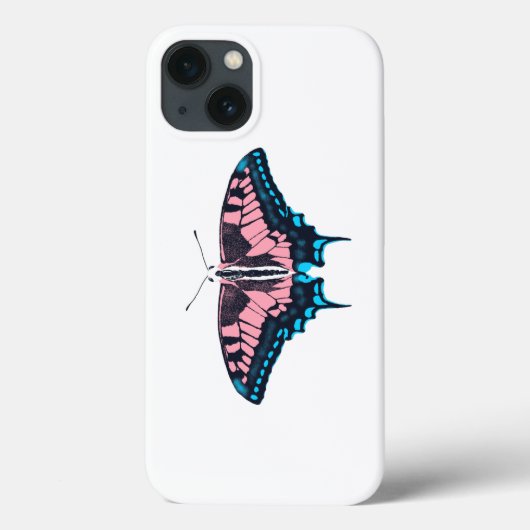 Transgender Pride Flag Swallowtail Butterfly Case-Mate iPhone Case (Achterkant)