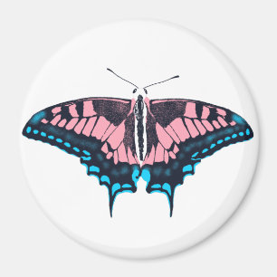 Transgender Pride Flag Swallowtail Butterfly Magneet