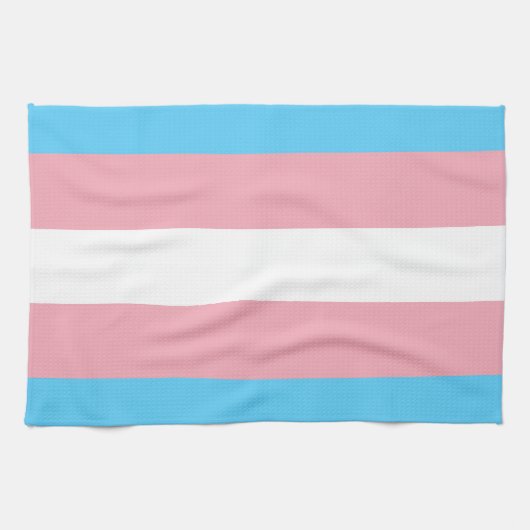 Transgender Pride Flag Theedoek (Horizontaal)