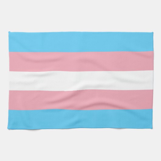 Transgender Pride Flag Theedoek (Horizontaal)