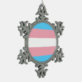 Transgender Pride Flag Tin Sneeuwvlok Ornament (Links)