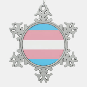 Transgender Pride Flag Tin Sneeuwvlok Ornament
