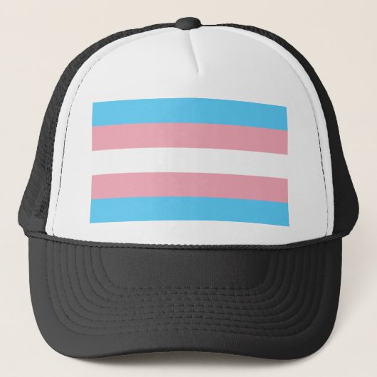 Transgender Pride Flag Trucker Pet (Voorkant)